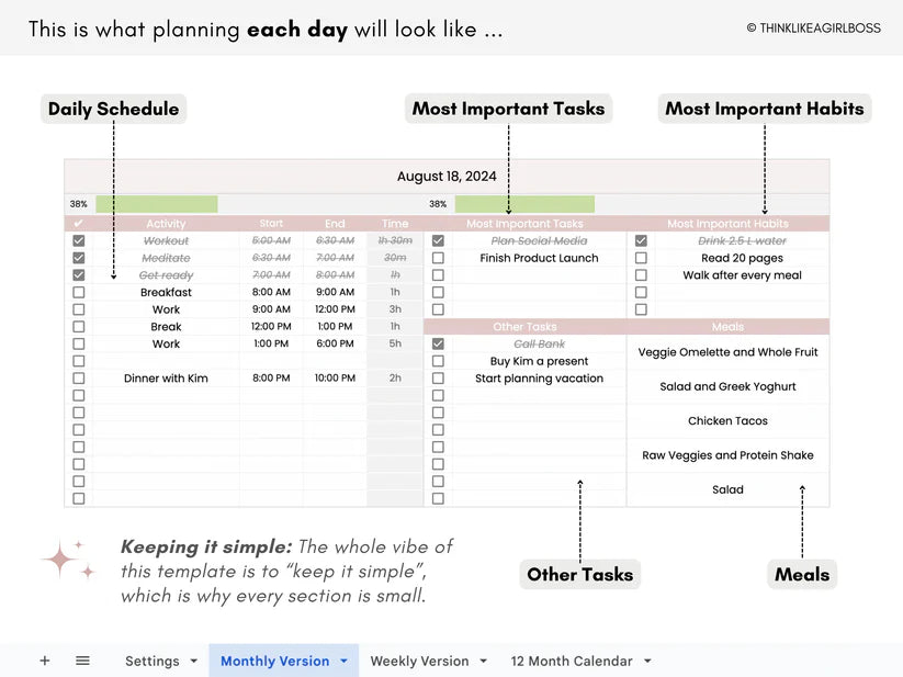 12-Week Planner | Google Sheets Template