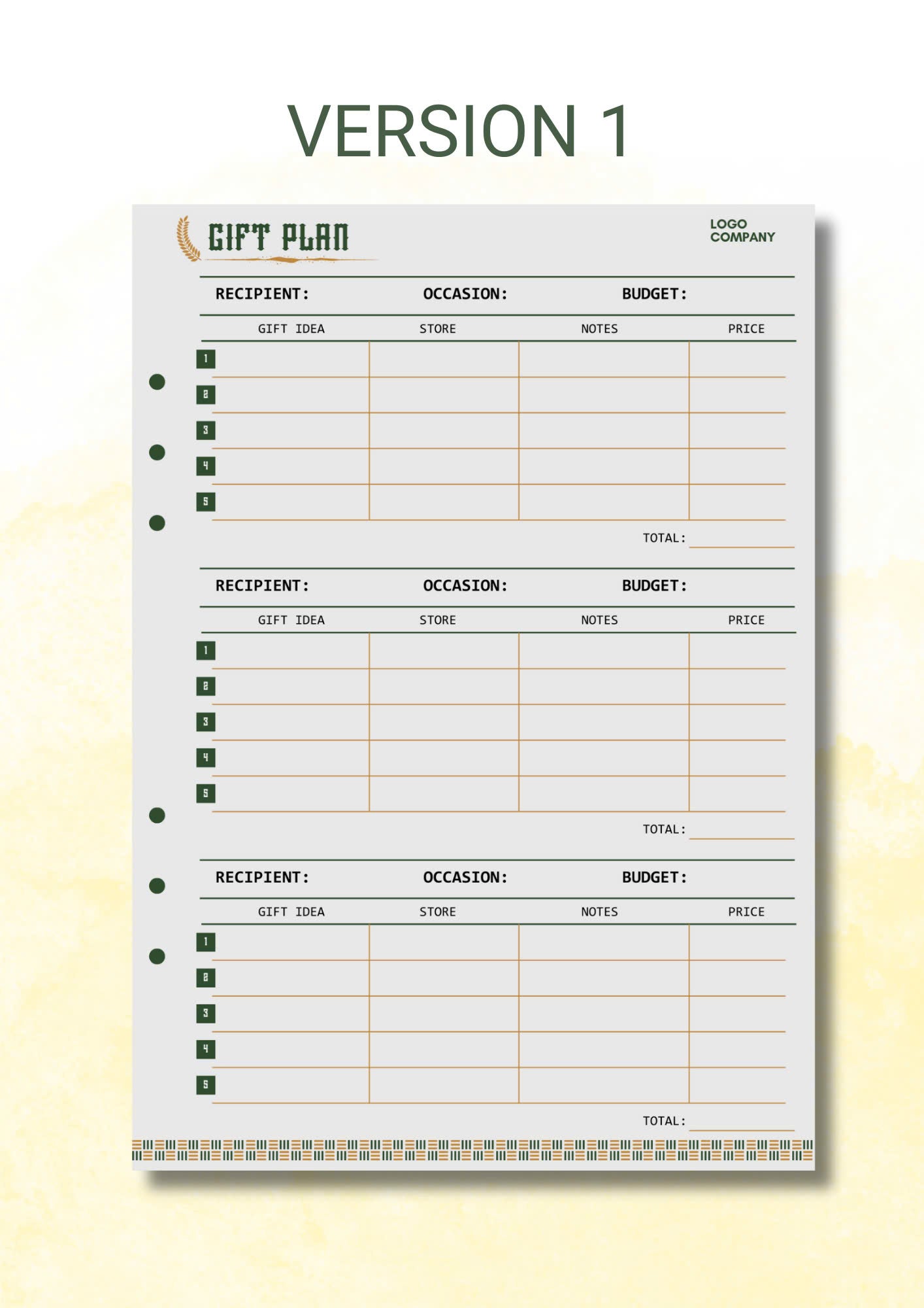 Christmas Planner Printable