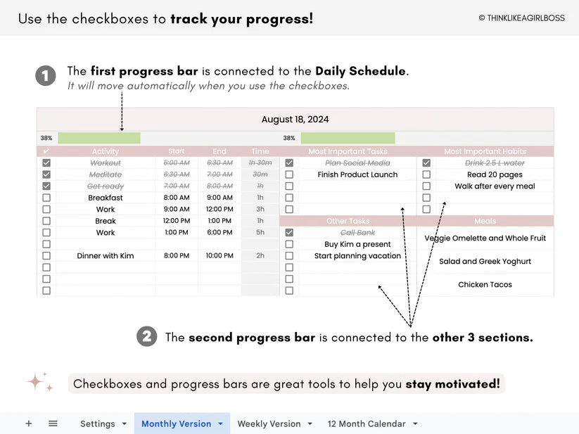 12-Week Planner | Google Sheets Template