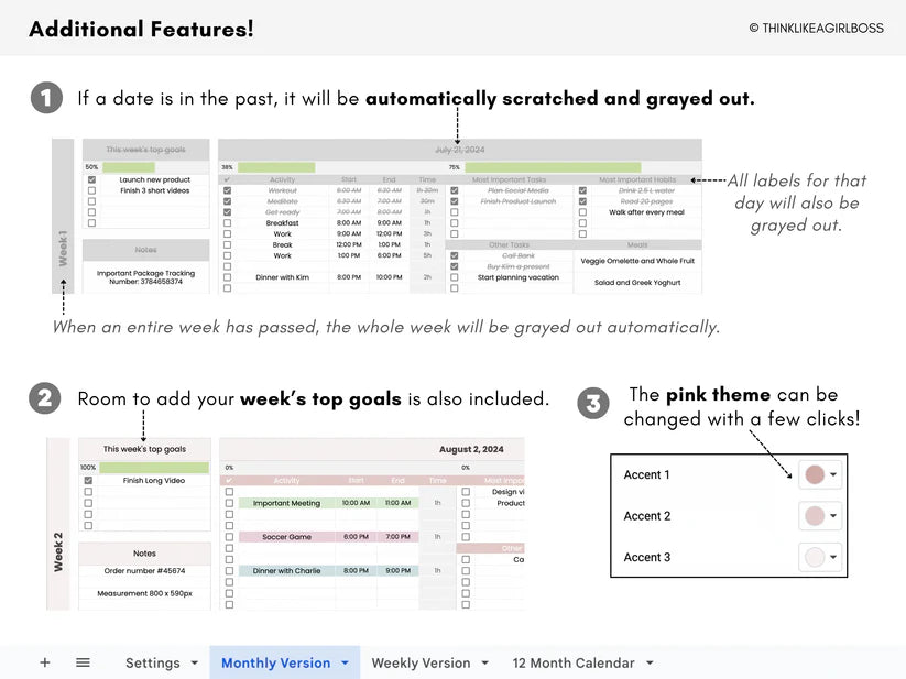 12-Week Planner | Google Sheets Template