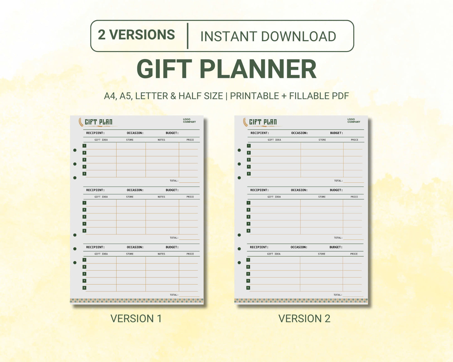 Christmas Planner Printable